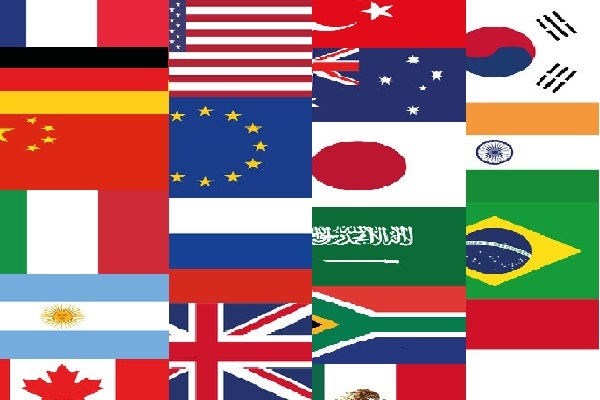 Flaggen der G20 Länder